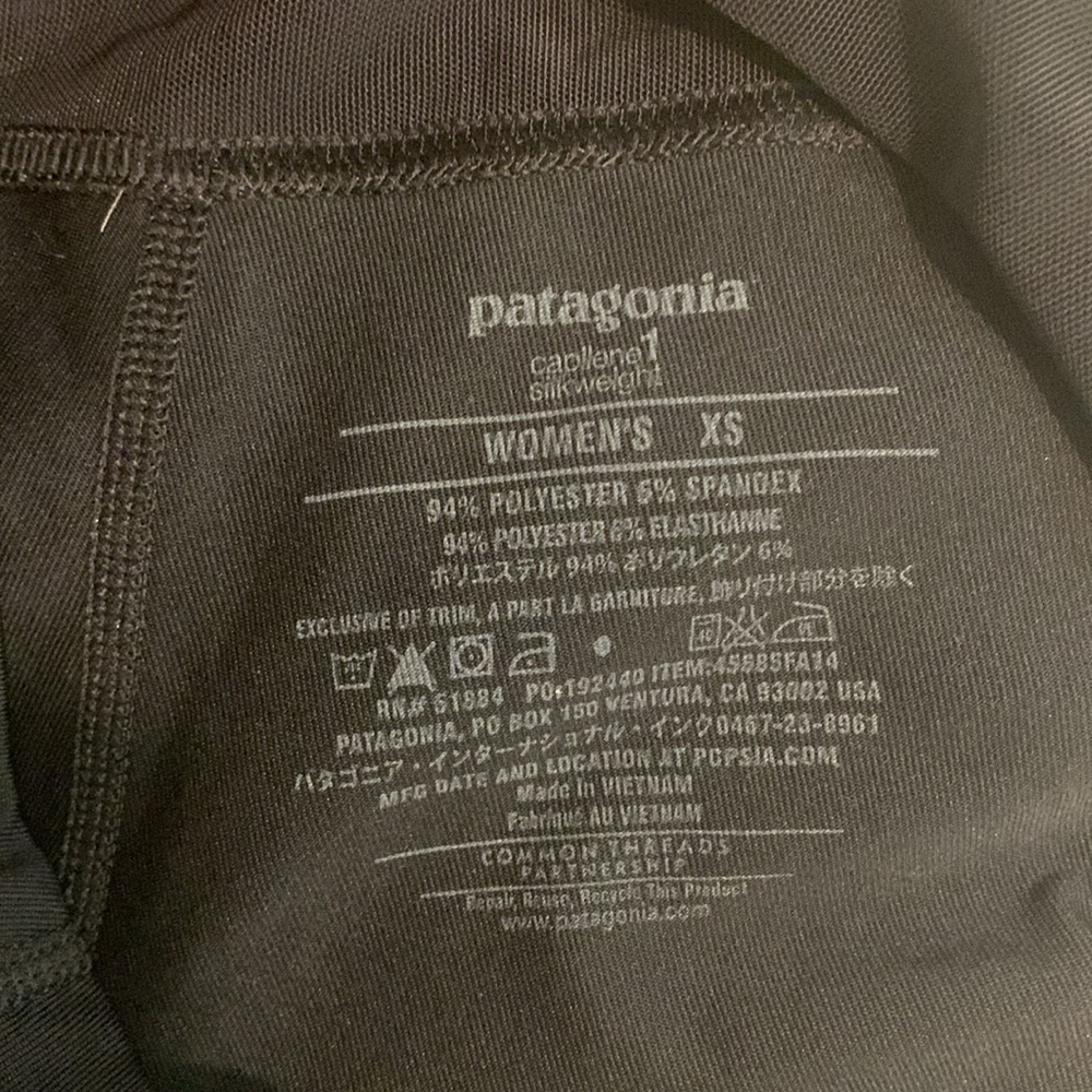 Patagonia Capilene 1 Silkweight Pull On Baselayer Tight / Legging Sz XS - Picture 5 of 5
